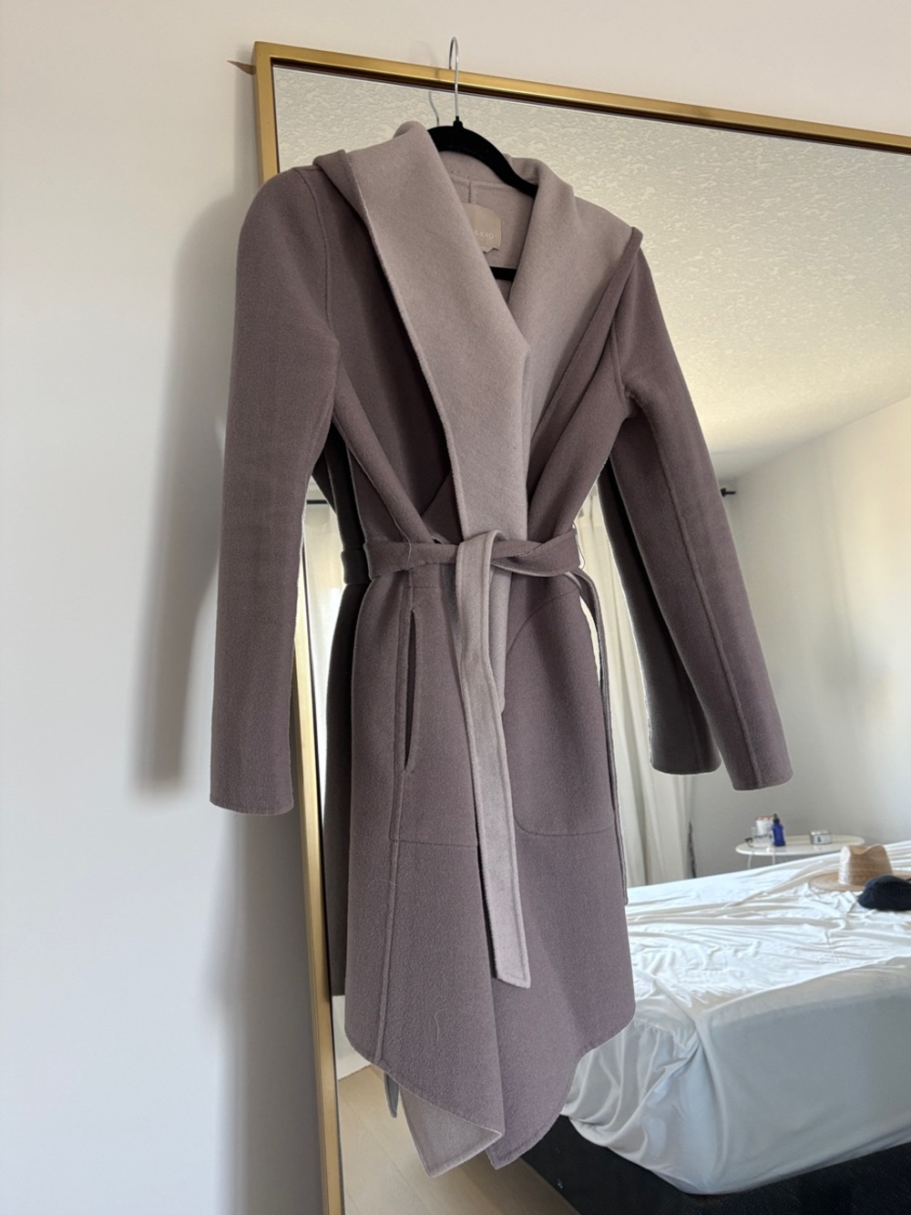 Soia & Kyo Wool Wrap Coat with Hood